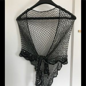 Beaded cage shawl